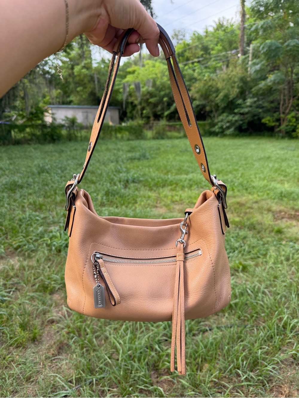Coach 04 East West legacy shoulder duffle tan